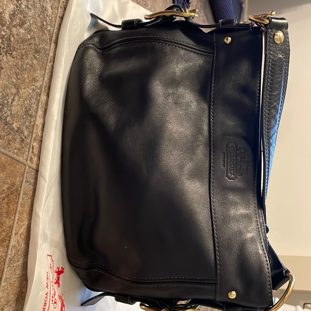 Classy black leather bag